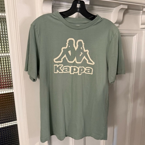 Kappa Men’s Logo Bant Tee Shirt Green W/ Ivory Logo Sz Medium - Picture 9 of 9